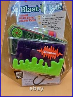 Vintage 1996 Nickelodeon Blast Pak Radio/Cassette Player with Headphones New