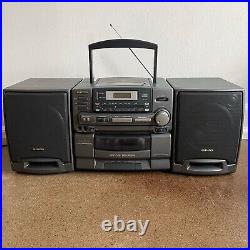 Vintage 1998 Aiwa CA-D210U CD Player Cassette Recorder AM/FM Radio Boombox RARE