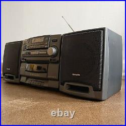 Vintage 1998 Aiwa CA-D210U CD Player Cassette Recorder AM/FM Radio Boombox RARE