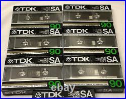 Vintage 2 TDK HX-S 90 Type II Cassette Tapes & 7 TDK SA 90 Cassette Tapes Sealed