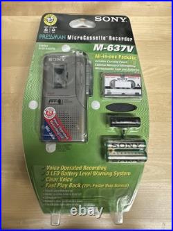 Vintage 2001 SONY PRESSMAN Micro Cassette Recorder Model M-637V NEW Package Rare