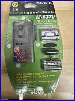 Vintage 2001 SONY PRESSMAN Micro Cassette Recorder Model M-637V NEW Package Rare