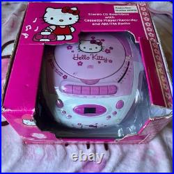 Vintage 2007 Hello Kitty Stereo CD Boombox with Cassette Recorder & AM/FM Radio Vintage 2007 Hello Kitty Stereo CD Boombox with Cassette Recorder & AM/FM Radio