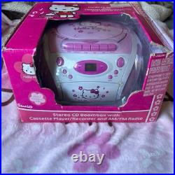 Vintage 2007 Hello Kitty Stereo CD Boombox with Cassette Recorder & AM/FM Radio Vintage 2007 Hello Kitty Stereo CD Boombox with Cassette Recorder & AM/FM Radio