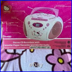 Vintage 2007 Hello Kitty Stereo CD Boombox with Cassette Recorder & AM/FM Radio Vintage 2007 Hello Kitty Stereo CD Boombox with Cassette Recorder & AM/FM Radio
