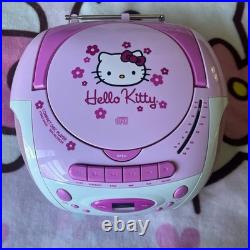 Vintage 2007 Hello Kitty Stereo CD Boombox with Cassette Recorder & AM/FM Radio Vintage 2007 Hello Kitty Stereo CD Boombox with Cassette Recorder & AM/FM Radio