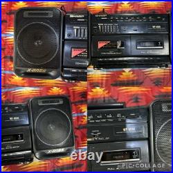 Vintage 22 Boombox Radio Dual Cassette Player Recorder SHARP WF-A500 Tested Vintage 22 Boombox Radio Dual Cassette Player Recorder SHARP WF-A500 Tested