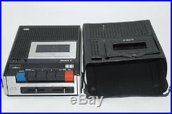 Vintage 70 Sony cassette Recorder Tape Deck Solid State Portable withCase TC-92