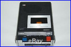 Vintage 70 Sony cassette Recorder Tape Deck Solid State Portable withCase TC-92