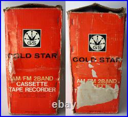 Vintage 70's Gold Star Tcr-380 Cassette Tape Recorder Radio Am/fm Lg New Nos