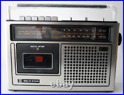 Vintage 70's Gold Star Tcr-380 Cassette Tape Recorder Radio Am/fm Lg New Nos