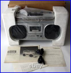 Vintage 70's Silver St555 Portable Cassette Tape Recorder Radio Boombox New Nos Vintage 70's Silver St555 Portable Cassette Tape Recorder Radio Boombox New Nos