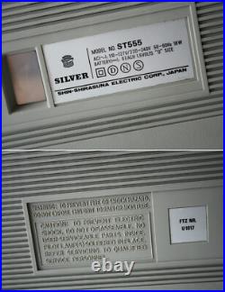 Vintage 70's Silver St555 Portable Cassette Tape Recorder Radio Boombox New Nos Vintage 70's Silver St555 Portable Cassette Tape Recorder Radio Boombox New Nos