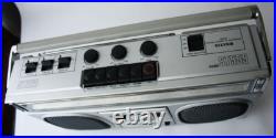 Vintage 70's Silver St555 Portable Cassette Tape Recorder Radio Boombox New Nos Vintage 70's Silver St555 Portable Cassette Tape Recorder Radio Boombox New Nos
