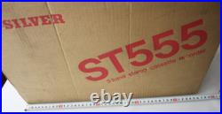 Vintage 70's Silver St555 Portable Cassette Tape Recorder Radio Boombox New Nos Vintage 70's Silver St555 Portable Cassette Tape Recorder Radio Boombox New Nos