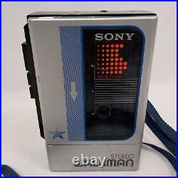 Vintage 80's Real Sony Stereo WM-8 Walkman Cassette Player Stranger Things WORKS