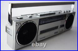 Vintage 80's Silver St2000x Stereo Radio Cassette Player Recorder Boombox New