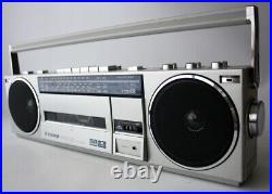 Vintage 80's Silver St2000x Stereo Radio Cassette Player Recorder Boombox New