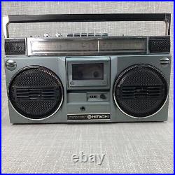 Vintage 80s Hitachi TRK-7040H FM/AM/SW Stereo Cassette Recorder Portable Boombox