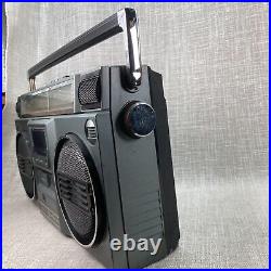 Vintage 80s Hitachi TRK-7040H FM/AM/SW Stereo Cassette Recorder Portable Boombox