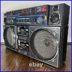 Vintage 80s Lloyds 4 Band Stereo Double Cassette Recorder Ghettoblaster Boombox