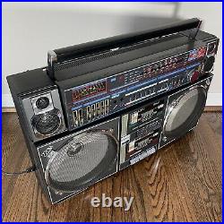 Vintage 80s Lloyds 4 Band Stereo Double Cassette Recorder Ghettoblaster Boombox