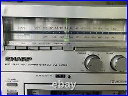 Vintage 80s SHARP VZ-3000 Record Cassette AM FM Radio Player Combo System