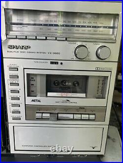 Vintage 80s SHARP VZ-3000 Record Cassette AM FM Radio Player Combo System
