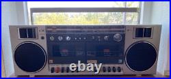 Vintage 80s Samsung Double Cassette Recorder Boombox AM / FM Radio Please Read