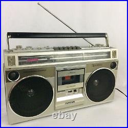 Vintage 80s Sanyo Boombox AM/FM Radio M9860 Dolby Stereo Cassette Recorder Works
