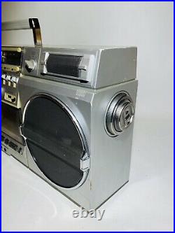 Vintage 80s Sharp GF 575E Stereo Radio Tape Recorder Double Cassette Boombox