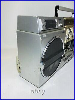 Vintage 80s Sharp GF 575E Stereo Radio Tape Recorder Double Cassette Boombox