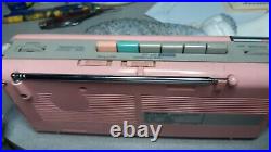 Vintage 80s Sharp QT-5(P) Radio Cassette Recorder Stranger Things Works
