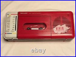 Vintage 80s Sharp QT-5(R) Radio Cassette Recorder NOS TESTED ORIGINAL BOX