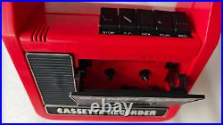 Vintage 90's Cassette Recorder Concept 2000 Red Cassette Tape Player New RARE