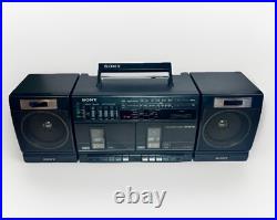 Vintage 90s Sony CFS-W350 Radio Cassette Recorder Boombox with Cord TESTED