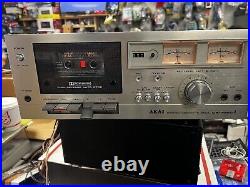 Vintage AKAI CS-702D 2 HEAD STEREO CASSETTE DECK PLAYS AND RECORD TESTED