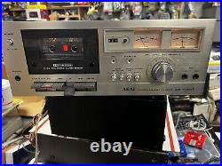 Vintage AKAI CS-702D 2 HEAD STEREO CASSETTE DECK PLAYS AND RECORD TESTED