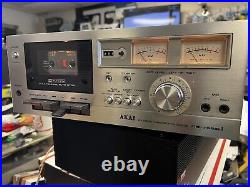 Vintage AKAI CS-702D 2 HEAD STEREO CASSETTE DECK PLAYS AND RECORD TESTED