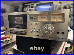 Vintage AKAI CS-702D 2 HEAD STEREO CASSETTE DECK PLAYS AND RECORD TESTED