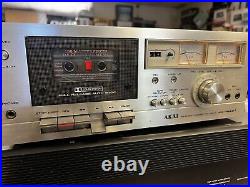 Vintage AKAI CS-702D 2 HEAD STEREO CASSETTE DECK PLAYS AND RECORD TESTED