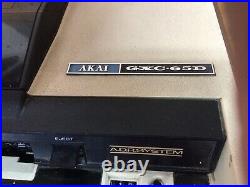 Vintage AKAI GXC-65D Cassette Recorder And 2- AKAI ACM-80 Mics