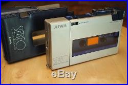 Vintage Aiwa Walkman HS-F1 Stereo Cassette Recorder/Player with Case