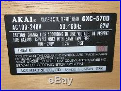 Vintage Akai Gxc-570d Cassette Recorder Works
