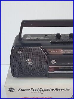 Vintage American GE Stereo Dual Cassette Recorder Model 3-5635 PB Switchable
