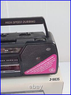 Vintage American GE Stereo Dual Cassette Recorder Model 3-5635 PB Switchable