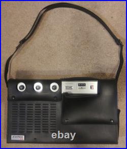 Vintage Ampex Micro 20 Audio Cassette Recorder / Player Complete with Case WORKS