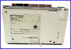 Vintage BIT Talkman FM Cassette Recorder CrO2 Metal Boston Inst Tech USA TM-001