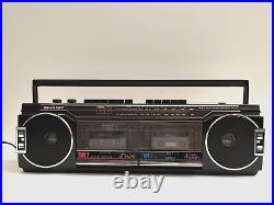 Vintage Black Sharp Boombox WQ 276 Stereo Radio Cassette Recorder Ghetto-Blaster