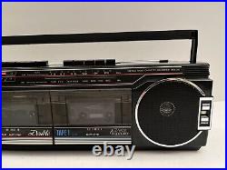 Vintage Black Sharp Boombox WQ 276 Stereo Radio Cassette Recorder Ghetto-Blaster